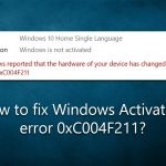How to fix windows activation error 0xc004f211