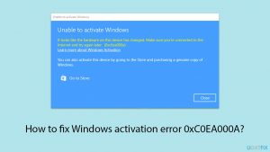 How to fix windows activation error 0xc0ea000a copy