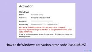 How to fix windows activation error code 0xc004f025 copy