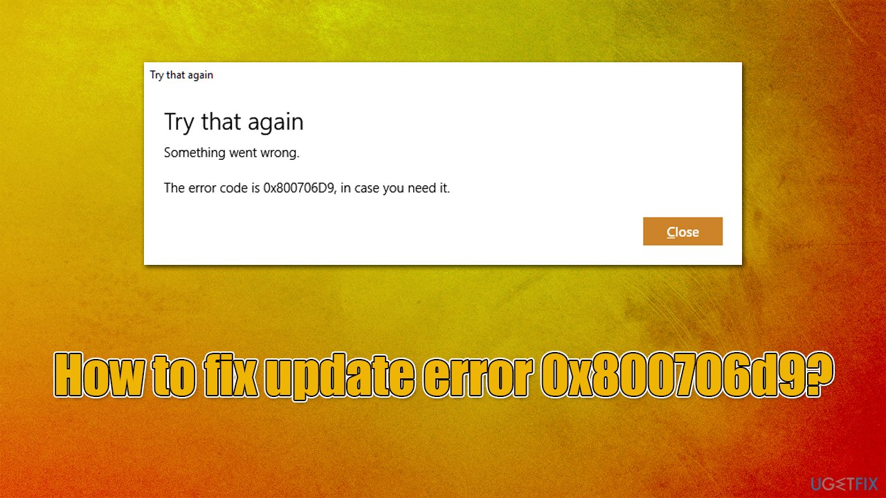 How to fix Windows apps update error 0x800706d9?