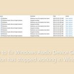 How to fix windows audio device graph isolation has stopped working in windows