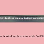 How to fix windows boot error code 0xc0000229 b1initializelibrary failed