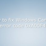 How to fix windows camera app error code 0xa00f4245