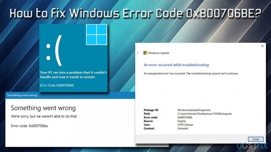 Windows Error Code 0x800706BE