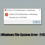 How to fix windows file system error