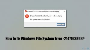 How to fix windows file system error