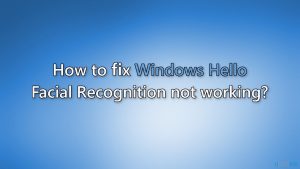 How to fix windows hello facial recognition not working