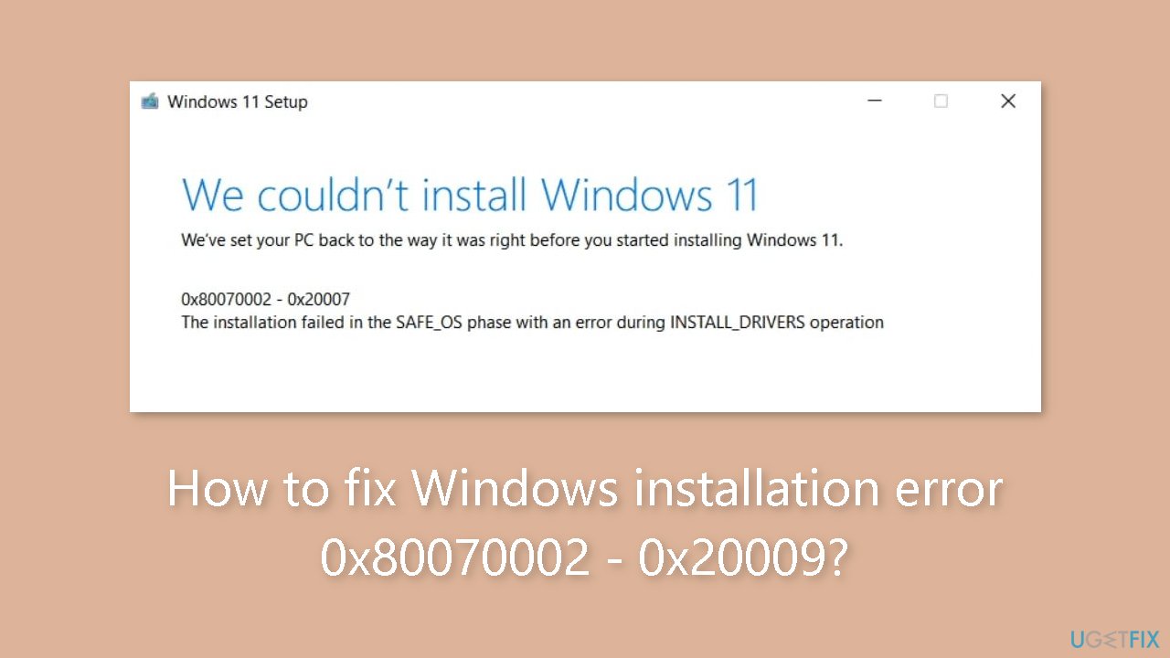 How To Fix Windows Installation Error X X