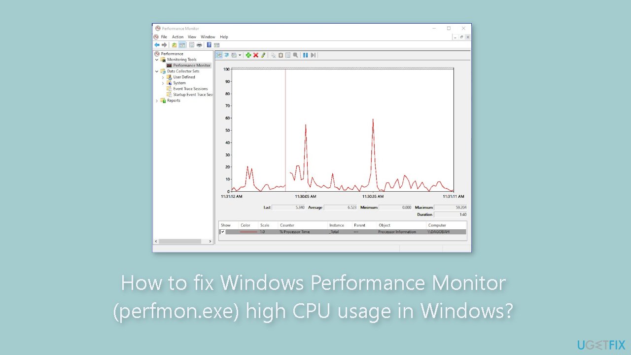 How to fix Windows Performance Monitor perfmon.exe high CPU usage in Windows