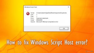 How to fix windows script host error