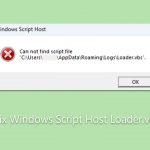 How to fix windows script host loader vbs error
