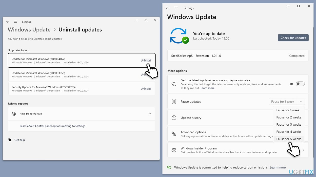 How to fix windows security blank screen in windows 11 roll back updates