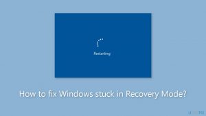 How to fix windows stuck in recovery mode