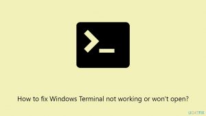 How to fix windows terminal not working or wont open copy