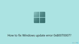 How to fix windows update error 0x80070007 copy