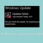 How to fix windows update error 0x8007000e