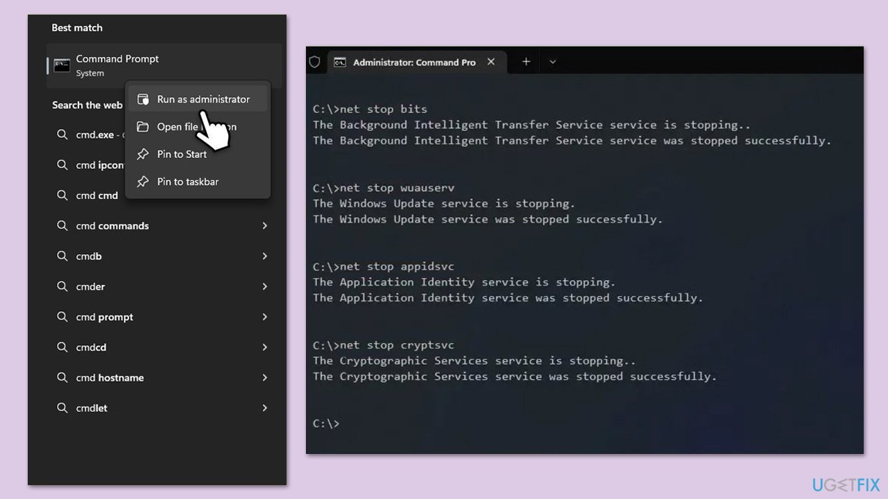 How to fix windows update error 0x8007001c reset windows update components