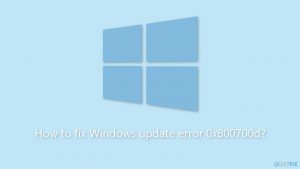 How to fix windows update error 0x800700d