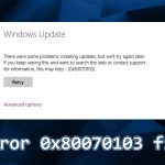 How to fix windows update error 0x80070103
