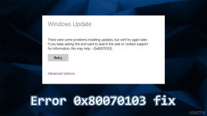 How to fix windows update error 0x80070103