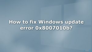 How to fix windows update error 0x8007010b