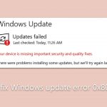How to fix windows update error 0x8007013