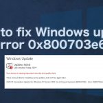 How to fix windows update error 0x800703e6