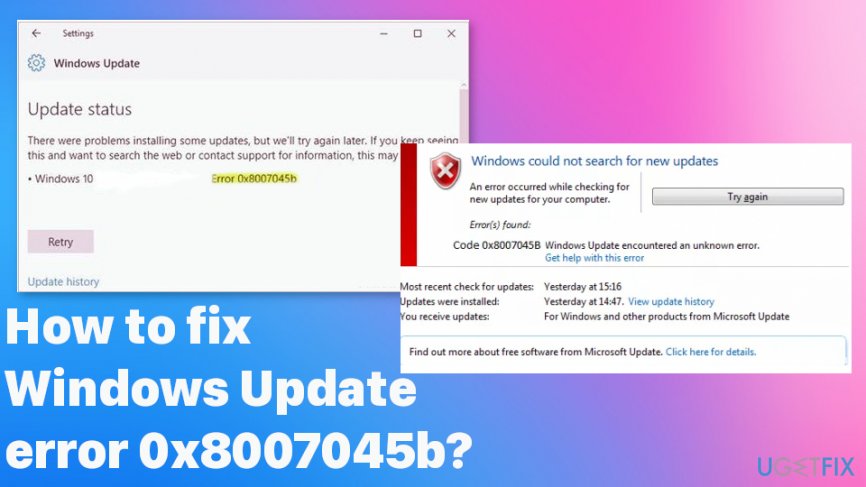 How to fix Windows Update Error 0x8007045b