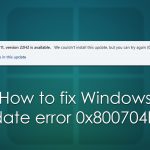 How to fix windows update error 0x800704bd