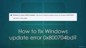 How to fix windows update error 0x800704bd