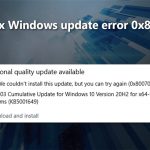 How to fix windows update error 0x80070541