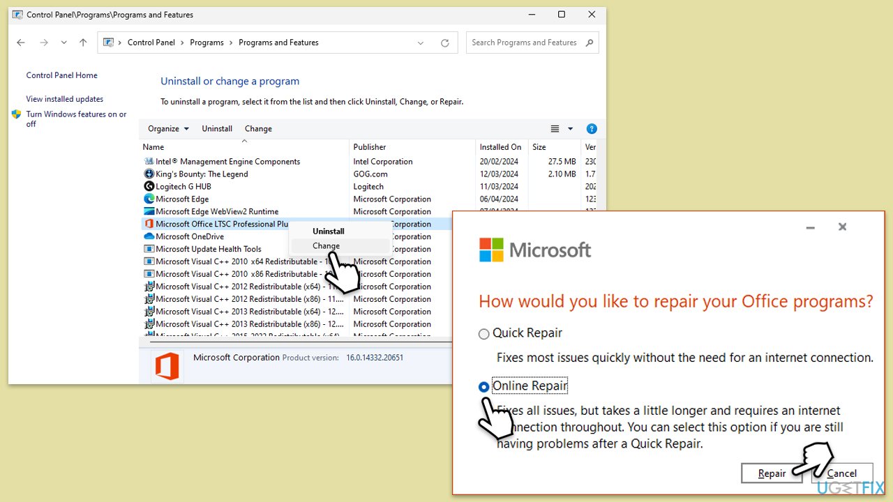 How to fix windows update error 0x80070664 repair office
