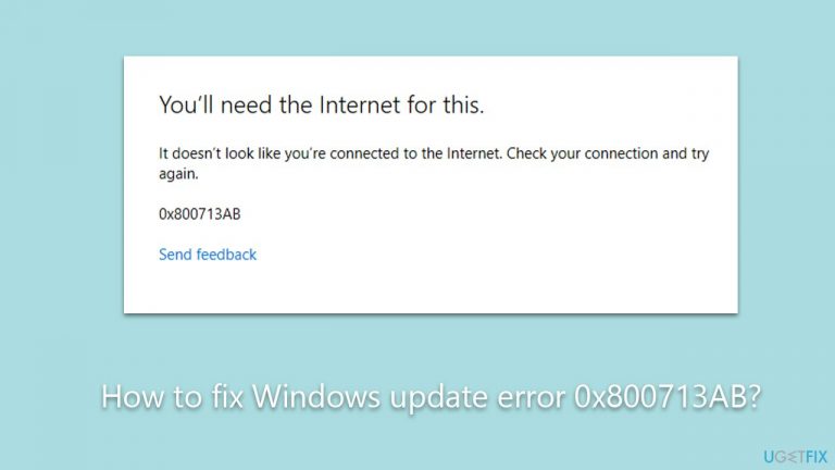 How to fix Windows update error 0x800713AB?