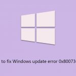 How to fix windows update error 0x800736b1