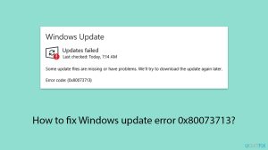 How to fix windows update error 0x80073713 copy