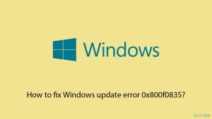 How to fix windows update error 0x800f0835 copy