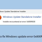 How to fix windows update error 0x800f0838 copy