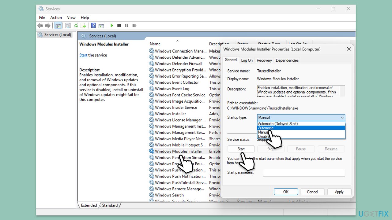 How to fix windows update error 0x800f0904 check modules installer service copy