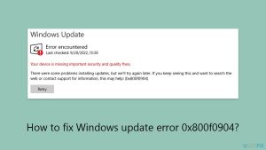 How to fix windows update error 0x800f0904 copy