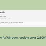 How to fix windows update error 0x800f0982 copy