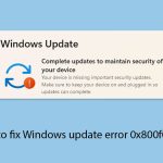 How to fix windows update error 0x800f0987 copy