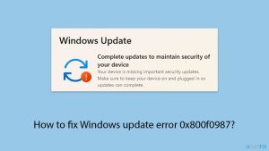How to fix windows update error 0x800f0987 copy