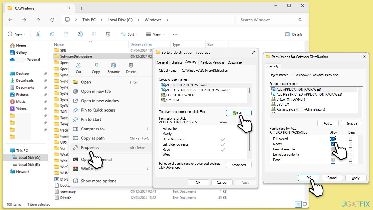 How to fix windows update error 0x800f0993 allow full control for software disktribution copy How to fix windows update error 0x800f0993 allow full control for software disktribution copy