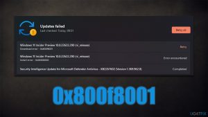 How to fix windows update error 0x800f8001