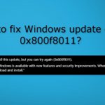 How to fix windows update error 0x800f8011