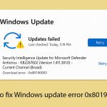 How to fix windows update error 0x80190003 copy