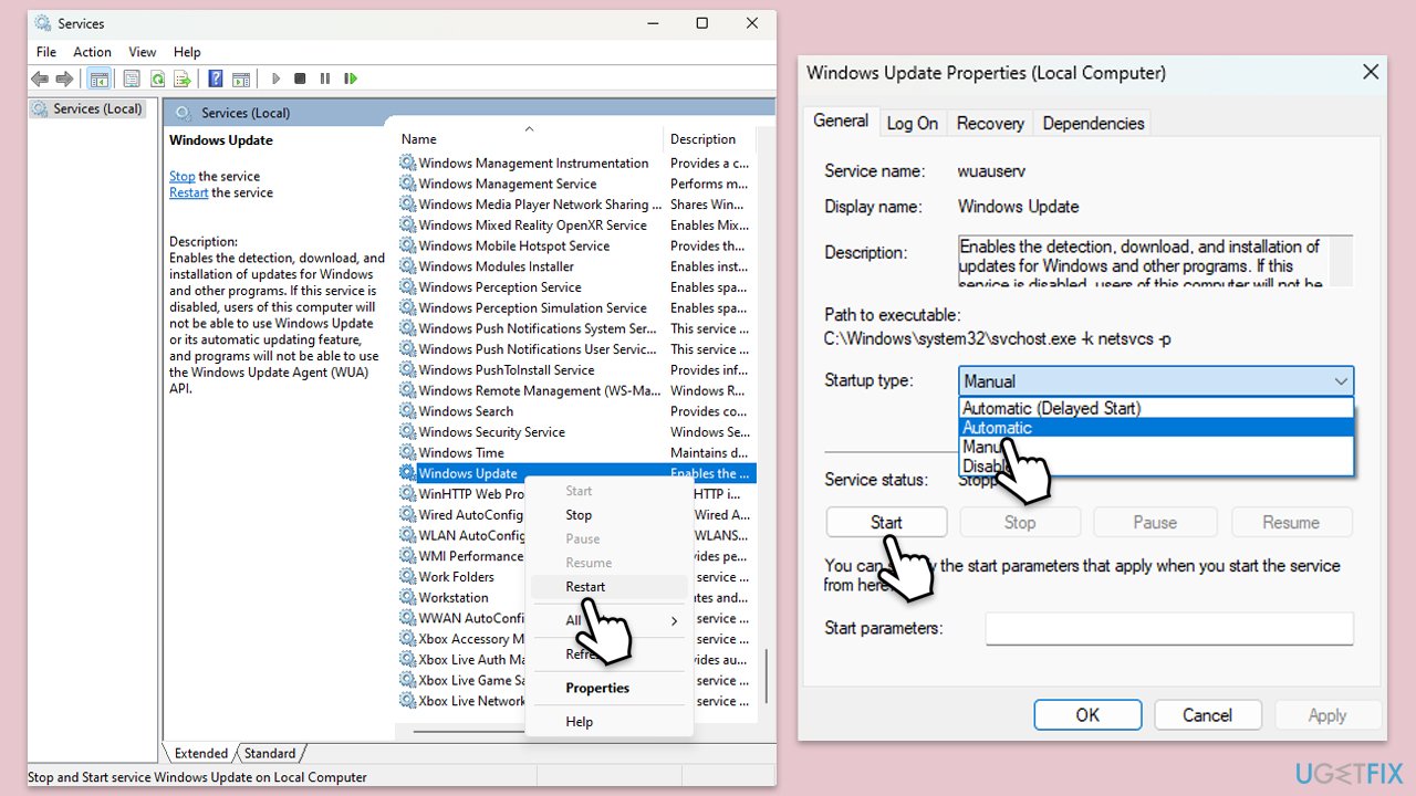 How to fix windows update error 0x80240001 services