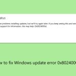 How to fix windows update error 0x8024000e
