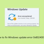 How to fix windows update error 0x80240035