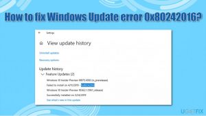 How to fix windows update error 0x80242016